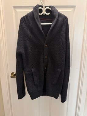 Denver Hayes Men's Shawl Collar Cardigan - Charcoal